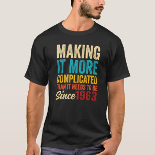 Awesome Vintage Birthday Born in 1963 for Men & Wo T-Shirt