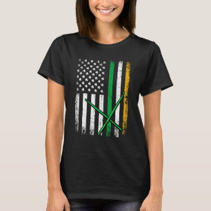 Awesome Vintage Irish Drums American Flag St Patri T-Shirt