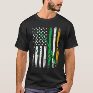 Awesome Vintage Irish Fishing American Flag St Pat T-Shirt