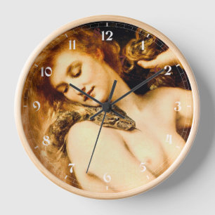 Awesome Vintage Lilith With Snake by John Collier Clock