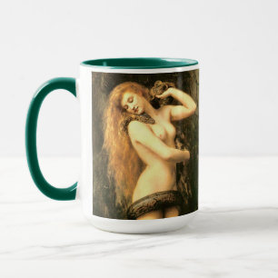 Awesome Vintage Lilith With Snake by John Collier Mug
