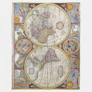 Awesome Vintage old world Maps Antique maps Fleece Blanket