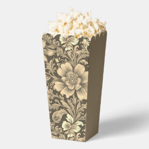 Awesome Vintage Sepia Floral Pattern  Favour Box