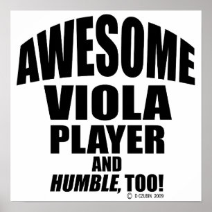 Awesome Viola Player Poster