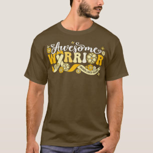 Awesome Warrior Childhood Cancer Awareness Support T-Shirt