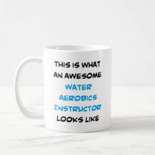awesome water aerobics instructor coffee mug