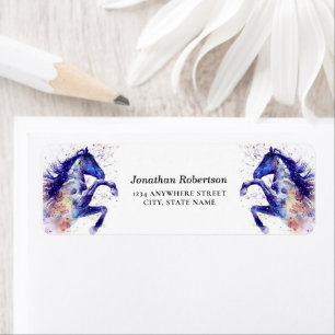 Awesome Watercolor Horse Return Address