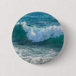 Awesome Wave sea shore nautical ocean nature 6 Cm Round Badge