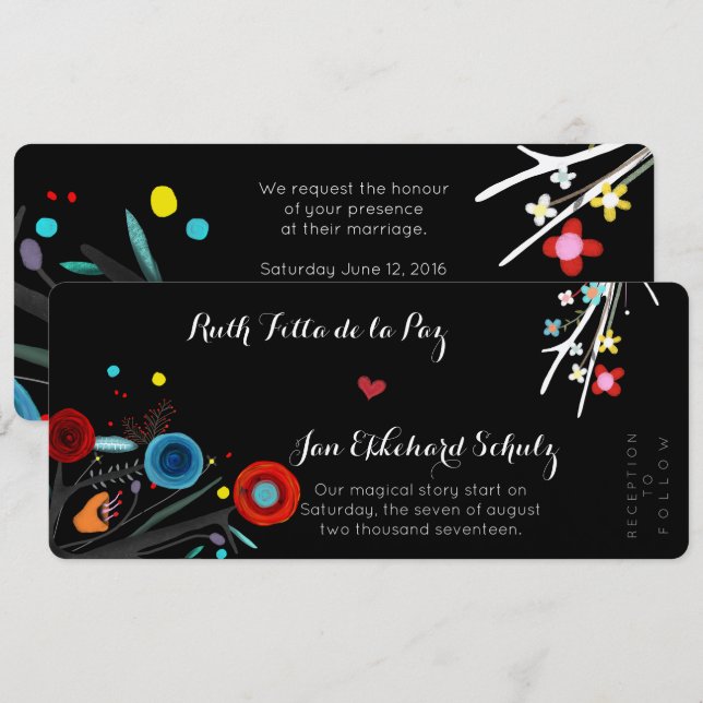 Awesome Wedding Invitation  Rupydetequila (Front/Back)