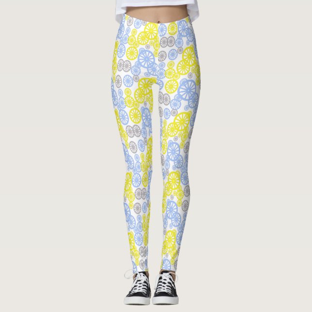 Awesome Wheel Circle Pattern Pastel Colour Legging (Front)