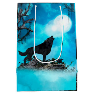 Awesome wolf medium gift bag