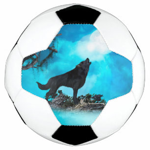 Awesome wolf soccer ball
