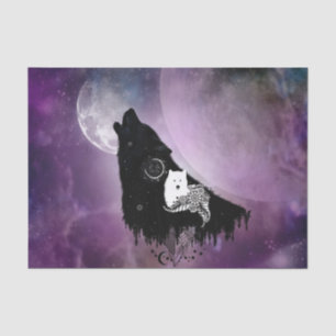 Awesome wolves tissue paper