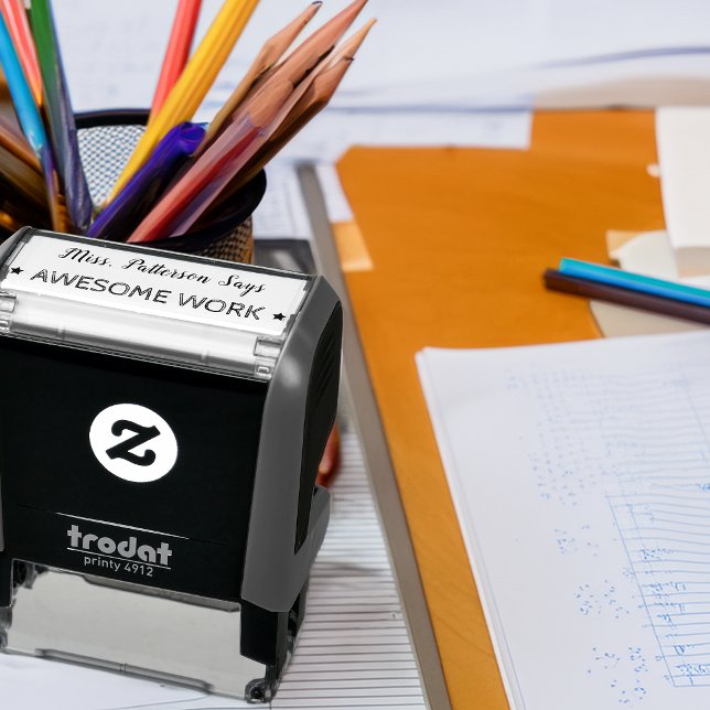 Awesome Work | Personalised Teachers Self-inking Stamp (Awesome Work | Personalized Teachers Self-inking Stamp)