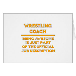 Awesome Wrestling Coach .. Job Description