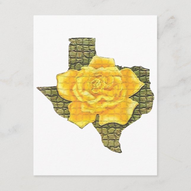 Awesome Yellow Rose Of Texas Pattern Flower  Enclosure Card (Front)