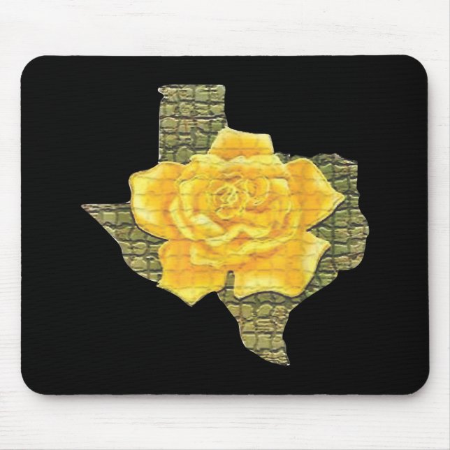 Awesome Yellow Rose Of Texas Pattern Flower Mouse Pad (Front)