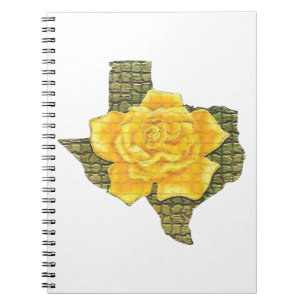Awesome Yellow Rose Of Texas Pattern Flower Notebook