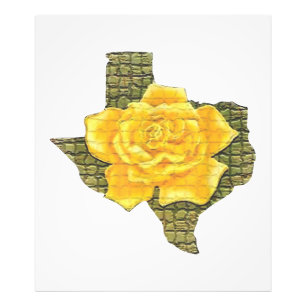 Awesome Yellow Rose Of Texas Pattern Flower Photo Print
