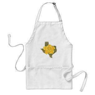 Awesome Yellow Rose Of Texas Pattern Flower Standard Apron