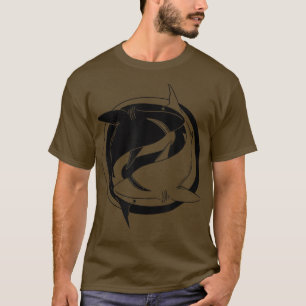 Awesome YinYang Sharks Design T-Shirt