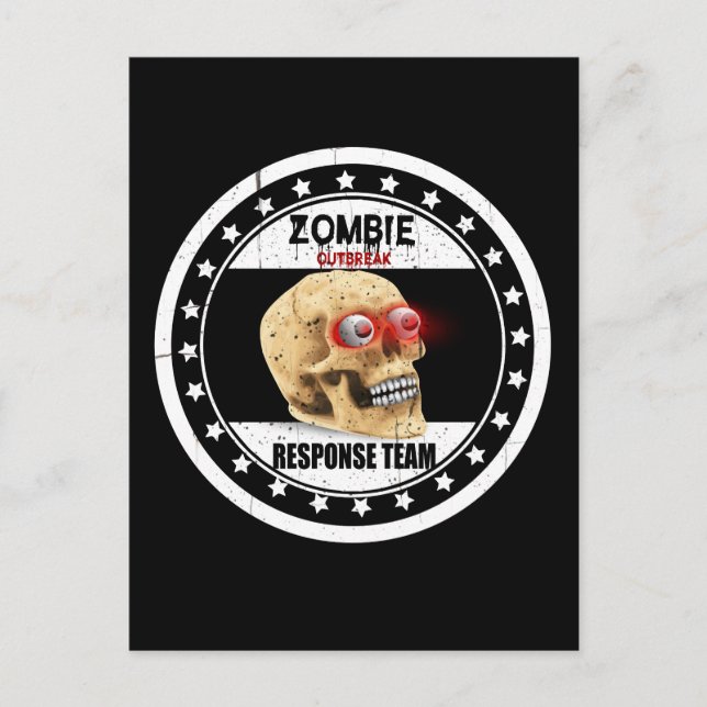 Awesome Zombie Outbreak Response Team Postcard (Front)