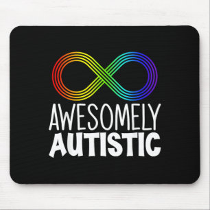 Awesomely Autistic Autism Awareness Neurodiversity Mouse Pad