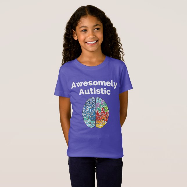 Awesomely Autistic Brain T-Shirt (Front Full)