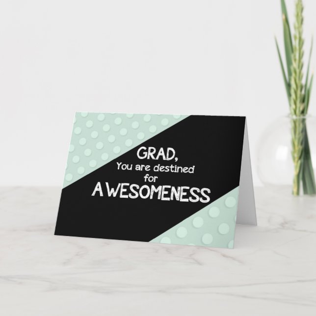 Awesomeness Graduation Congratulations Card (Front)