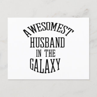 Awesomest Husband In The Galaxy Announcement Postcard