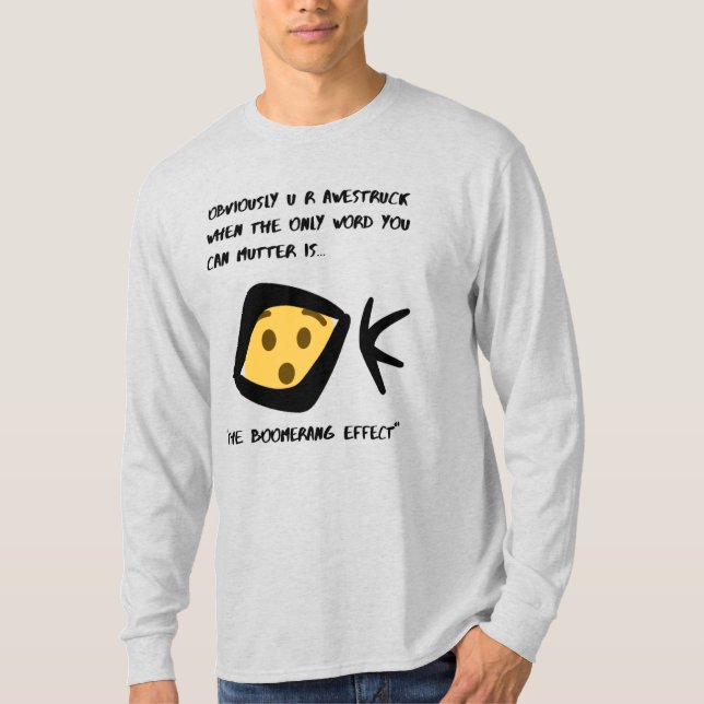 'Awestruck' Basic Long Sleeve  Boomeranged T-Shirt (Front)