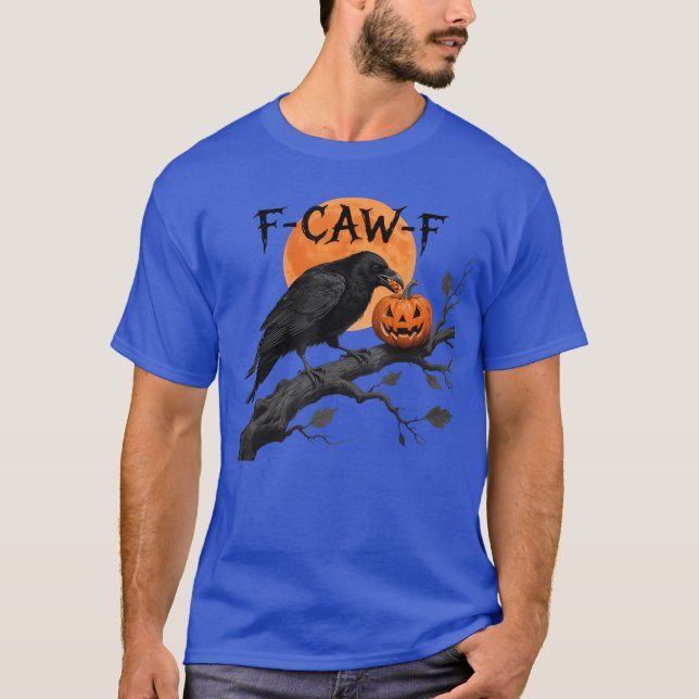 awF Crow Bird Raven Gothic Cawing Grunge Scary Pum T-Shirt (Front)