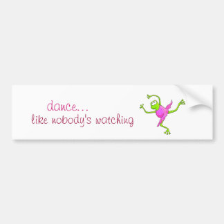 Awkward Ballet Frog Bumper Sticker
