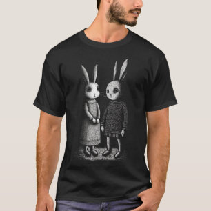 Awkward Creepy Bunny Rabbits Silently Judge You T-Shirt