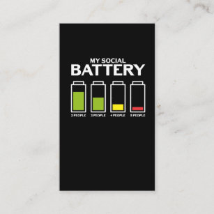 Awkward Introvert People Social Battery Shy Person Business Card