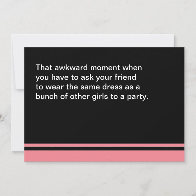 Awkward Moment Will You Be My Maid of Honour Card (Front)