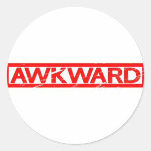 Awkward Stamp Classic Round Sticker