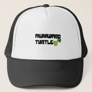 Awkward turtle trucker hat