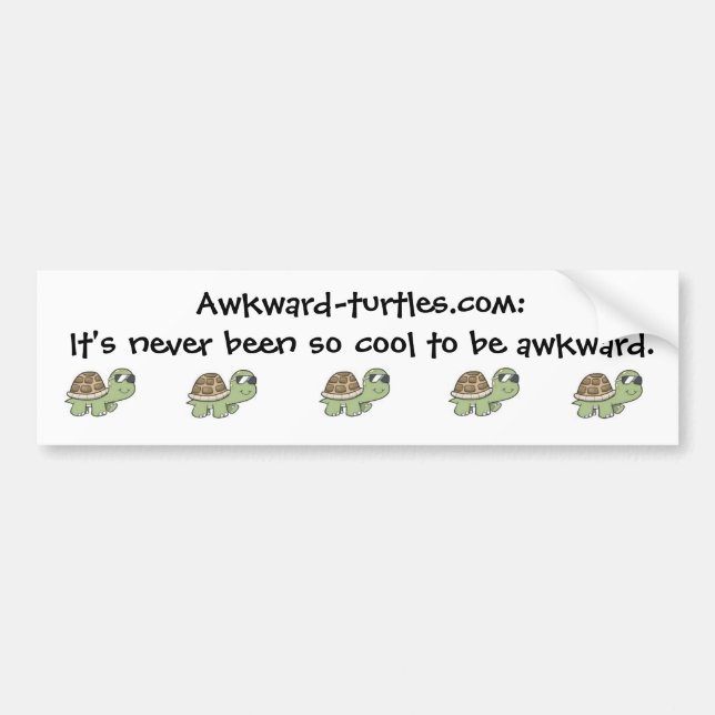 Awkward Turtles Bumper Sticker (Front)