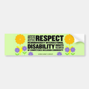 AWN Springtime Word Cloud Bumper Sticker