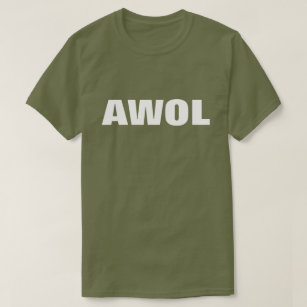 "AWOL": MODERN GRAPHIC TEXT DESIGN T-Shirt