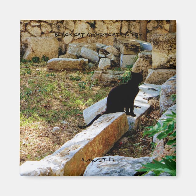 aWorld2Celebrate: Black Cat Appreciation Day Magnet (Front)