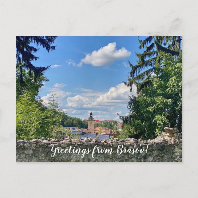 aWorld2Celebrate: Greetings from Brasov! Postcard (Front)