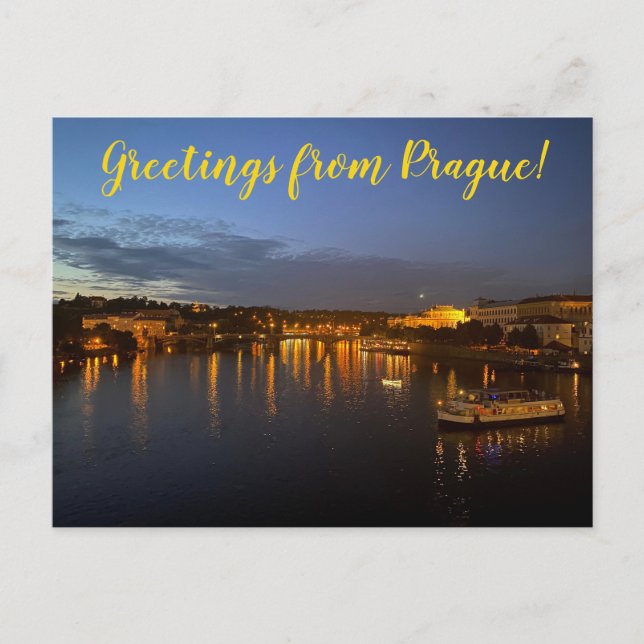aWorld2Celebrate: Greetings from Prague! Postcard (Front)
