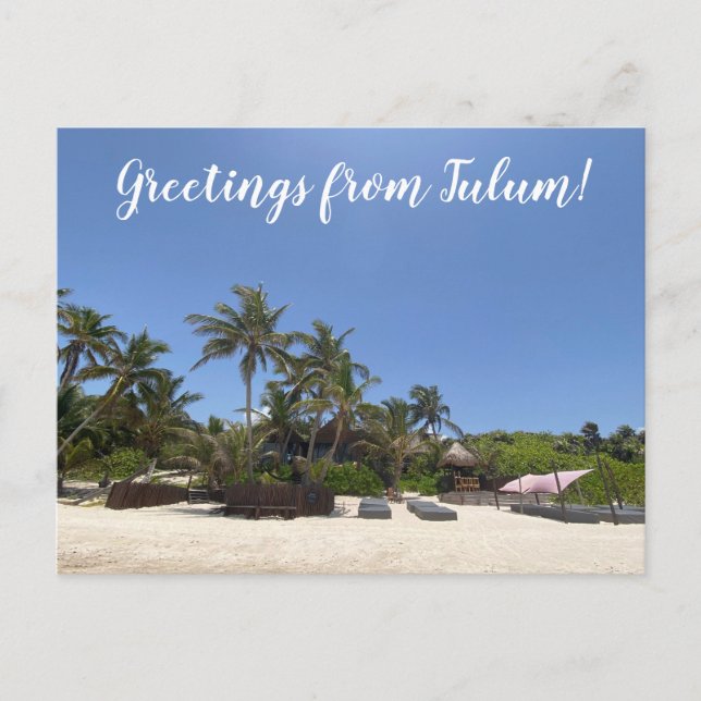 aWorld2Celebrate: Greetings from Tulum!  Postcard (Front)