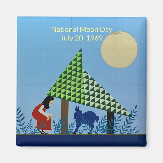 aWorld2Celebrate: National Moon Day Magnet (Front)