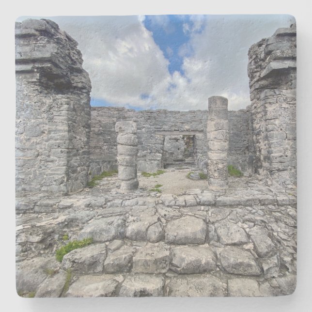 aWorld2Celebrate: The House of the Cenote, Tulum Stone Coaster (Front)
