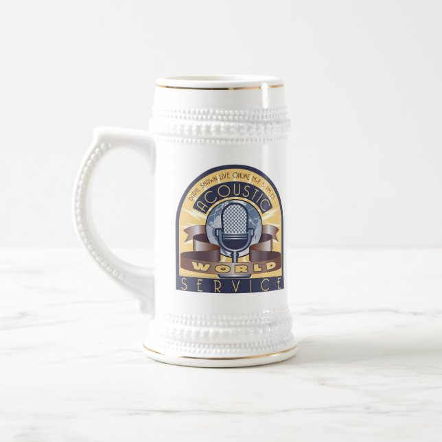 AWS Stein, 22 oz Beer Stein (Left)