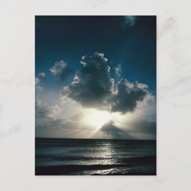 Awsome coastline-cloudburst on a post card (Front)