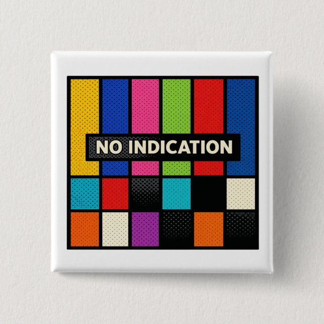 AWSOME NO INDICATION  15 CM SQUARE BADGE (Front)